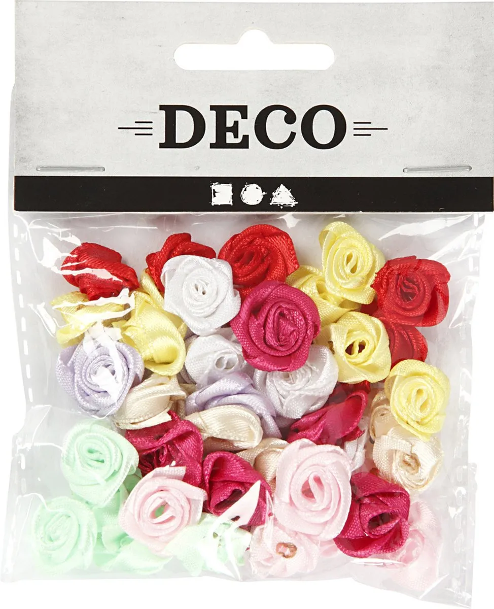 Creativ Company Satijnen Roos - 50 Stuks Multicolor