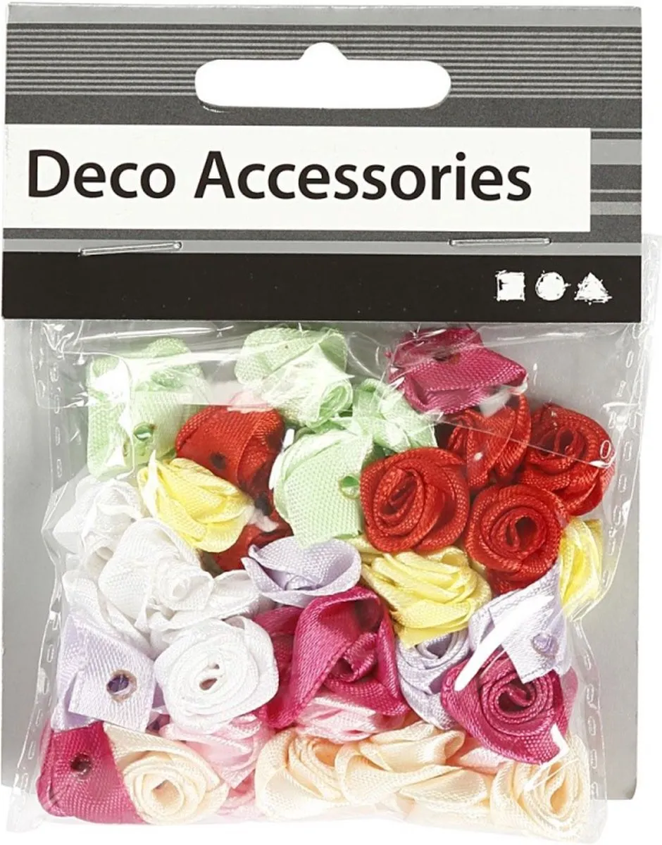 Creativ Company Satijnen Roos - 50 Stuks Multicolor