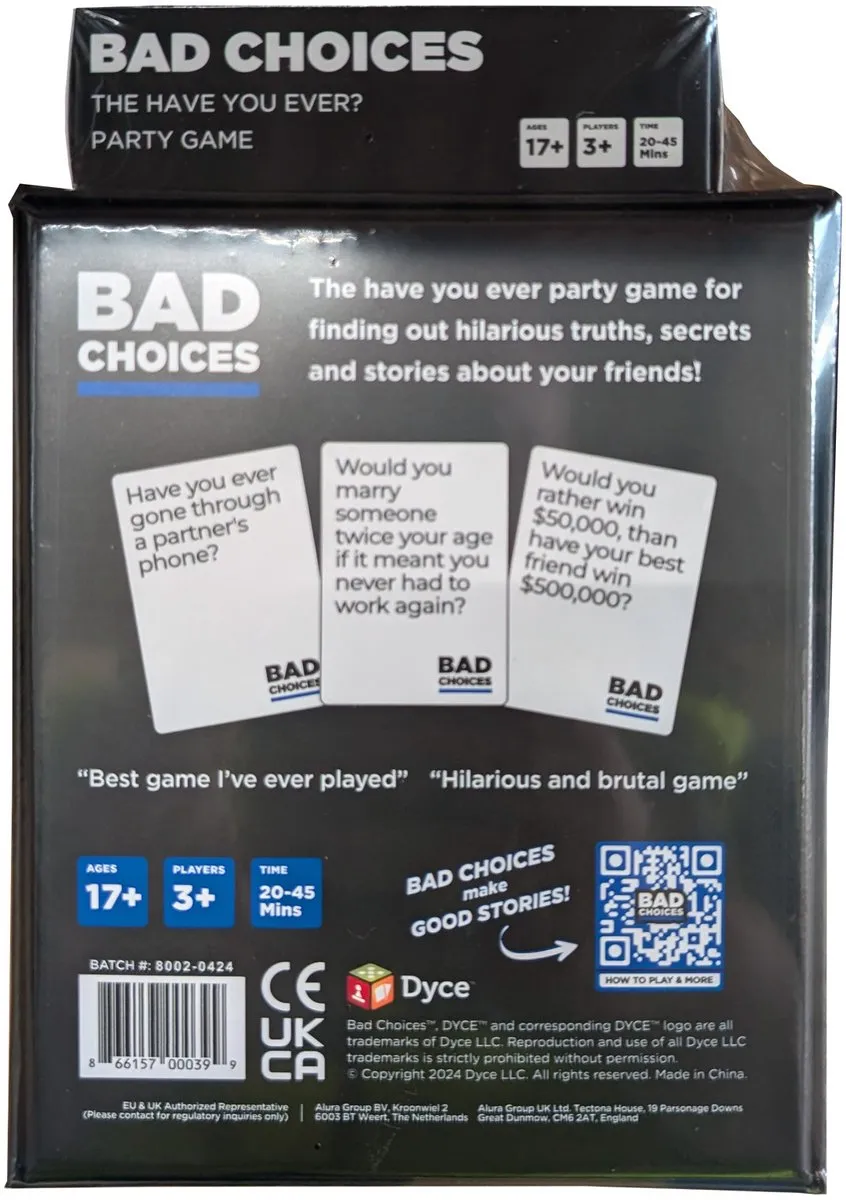 Bad Choices Party Game + After Dark - Hilarisch kaartspel - 300+ vragen - 17+ - Voor brutale spelavonden