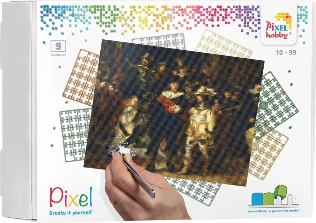 Pixelhobby Nachtwacht Geschenkdoos - Basisplaten Multi
