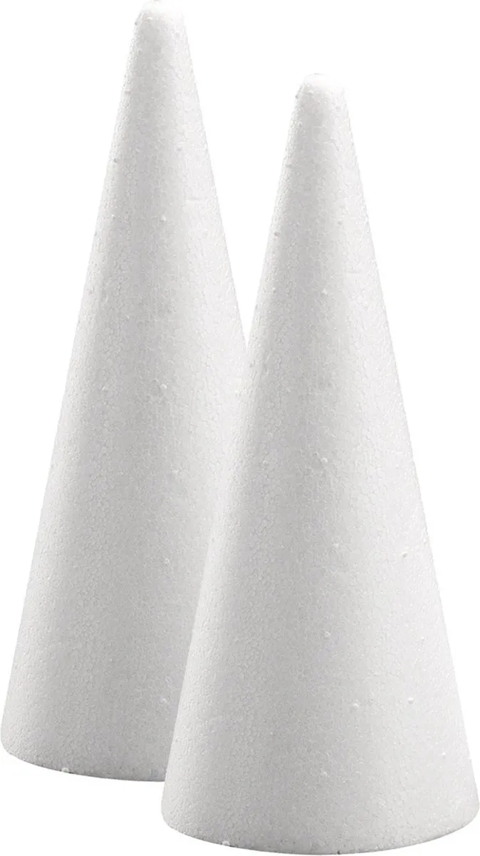 Rayher Piepschuim Spitse Kegel 2 Stuks