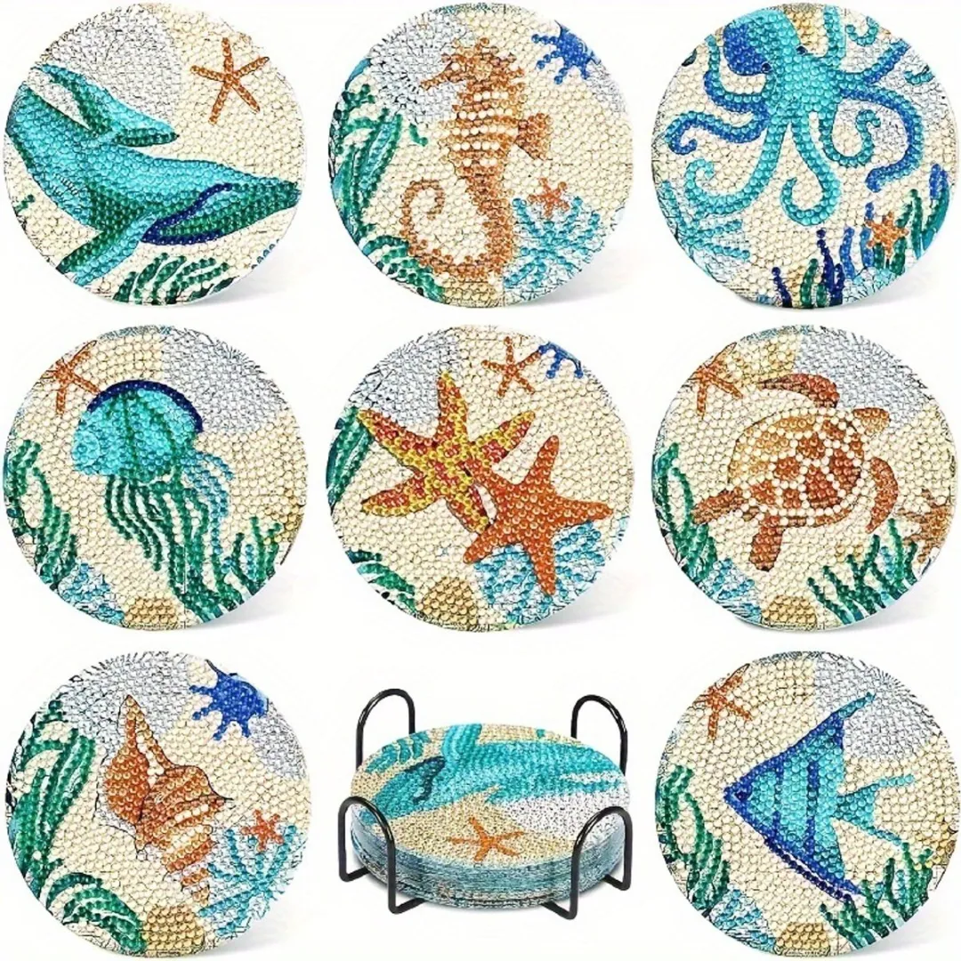 VDTOYS Diamond Painting Onderzetters Set F-13A Zee