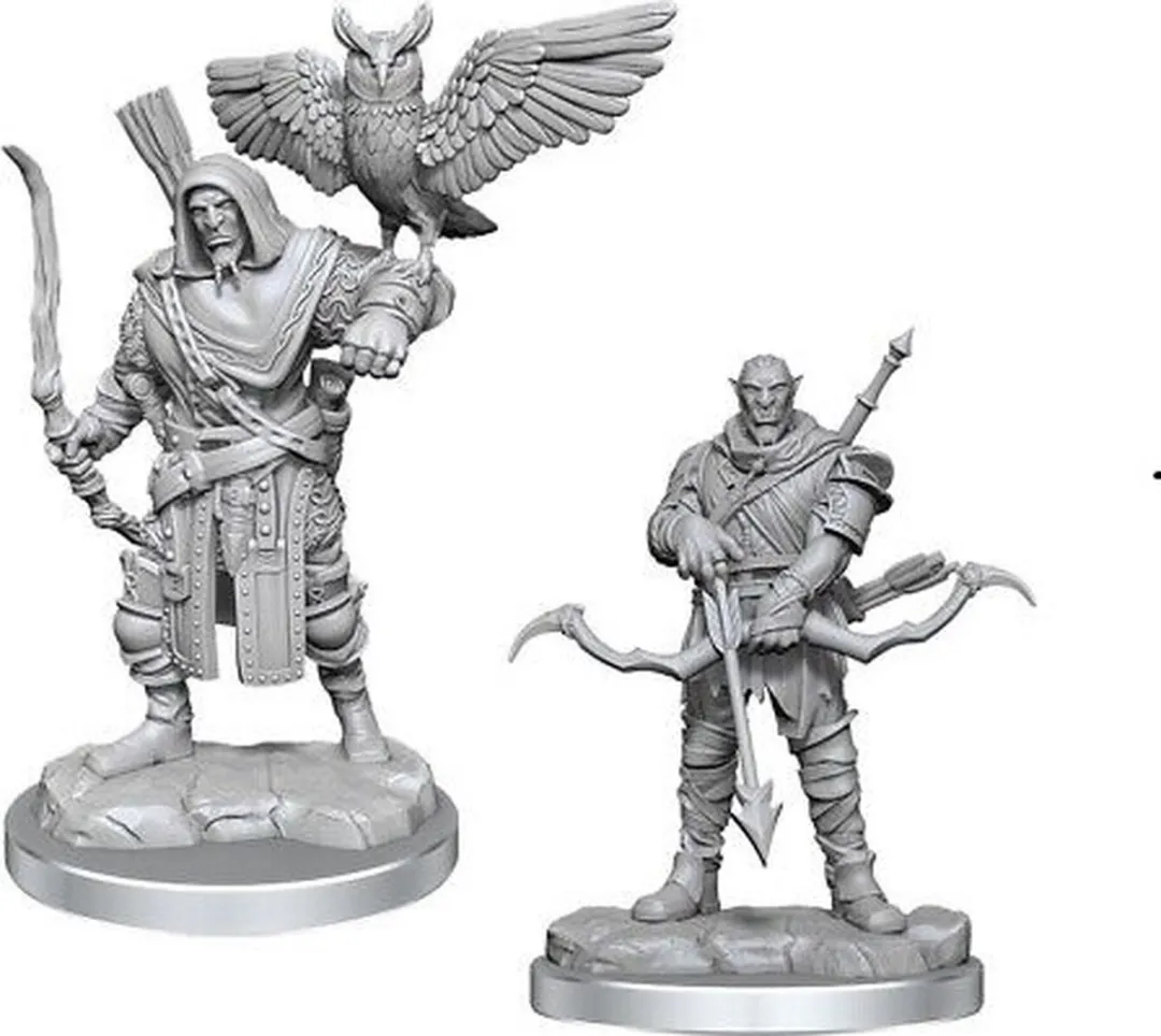 Wizkids D&D Nolzur's Marvelous Miniatures Orc Ranger - Lichtgrijs