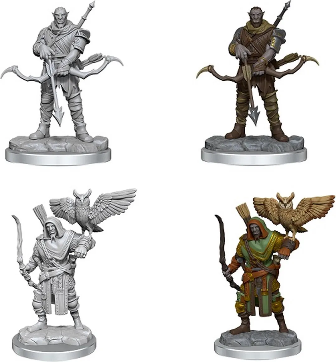 Wizkids D&D Nolzur's Marvelous Miniatures Orc Ranger - Lichtgrijs