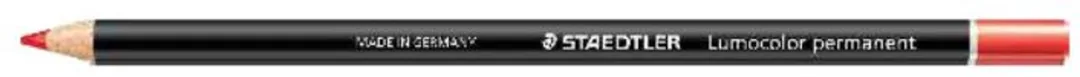 STAEDTLER Lumocolor Permanent Glasochrom Potloden - Rood - 12 Stuks