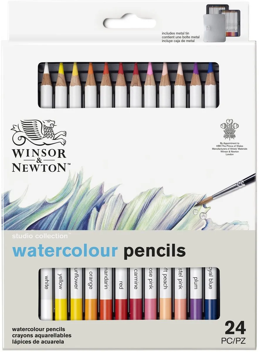 Winsor & Newton Studio Collection Waterverfpotloden 24 Stuks