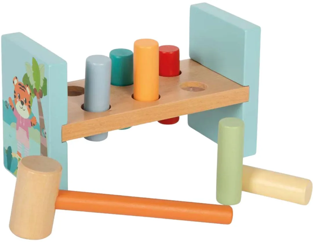 Small Foot Houten Hamerbank Jungle Friends FSC 12763 - 7 Stuks
