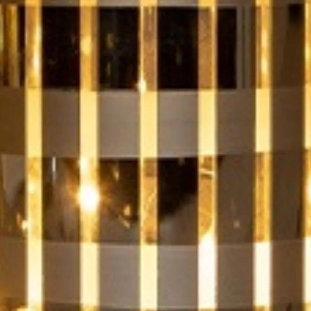 LED Cylinder glas ruit goud 9x12cm.