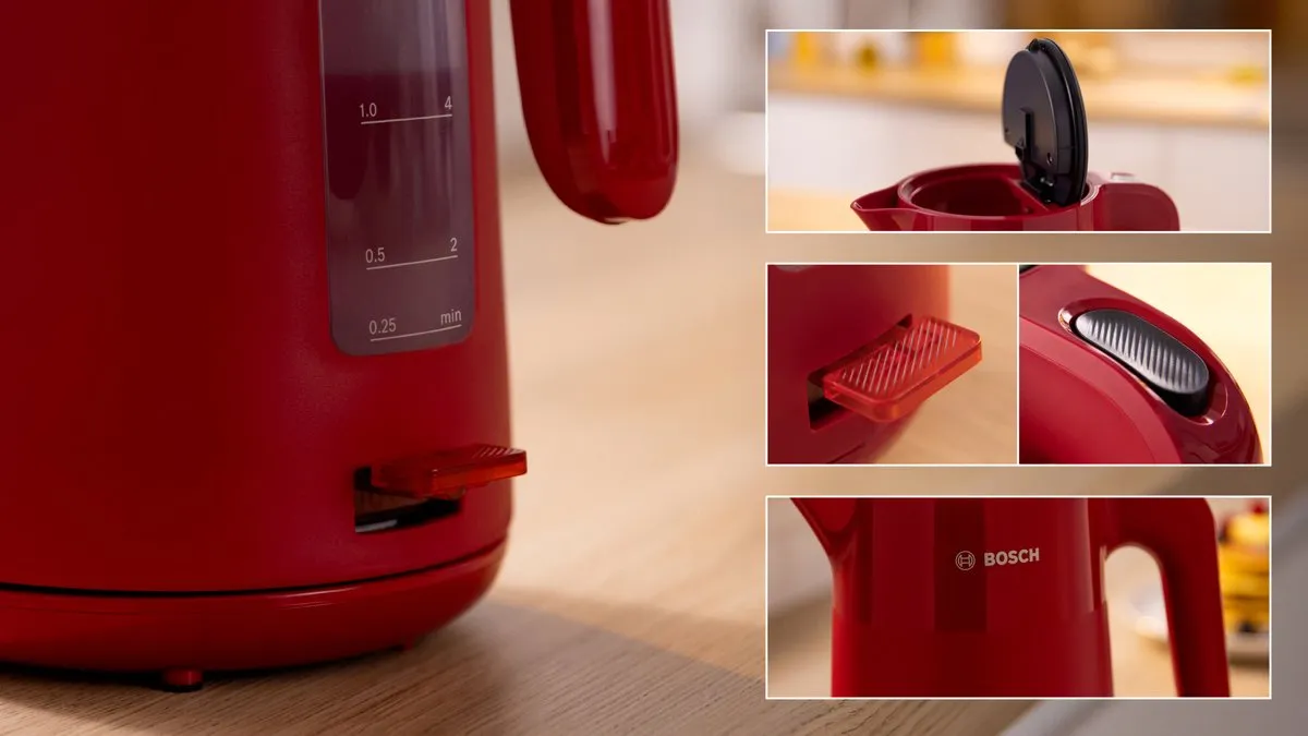 Bosch TWK2M164 Waterkoker 2400W - 1,7L - Rood