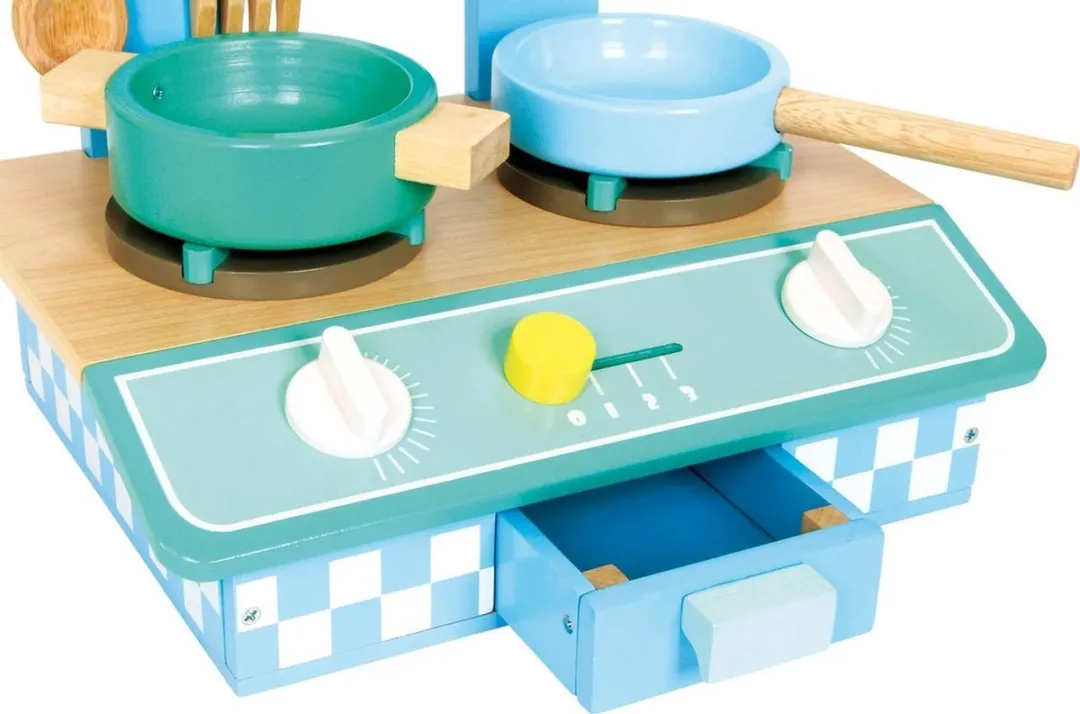 Small Foot Kitchen Oliver - Wit/Blauw/ Groen