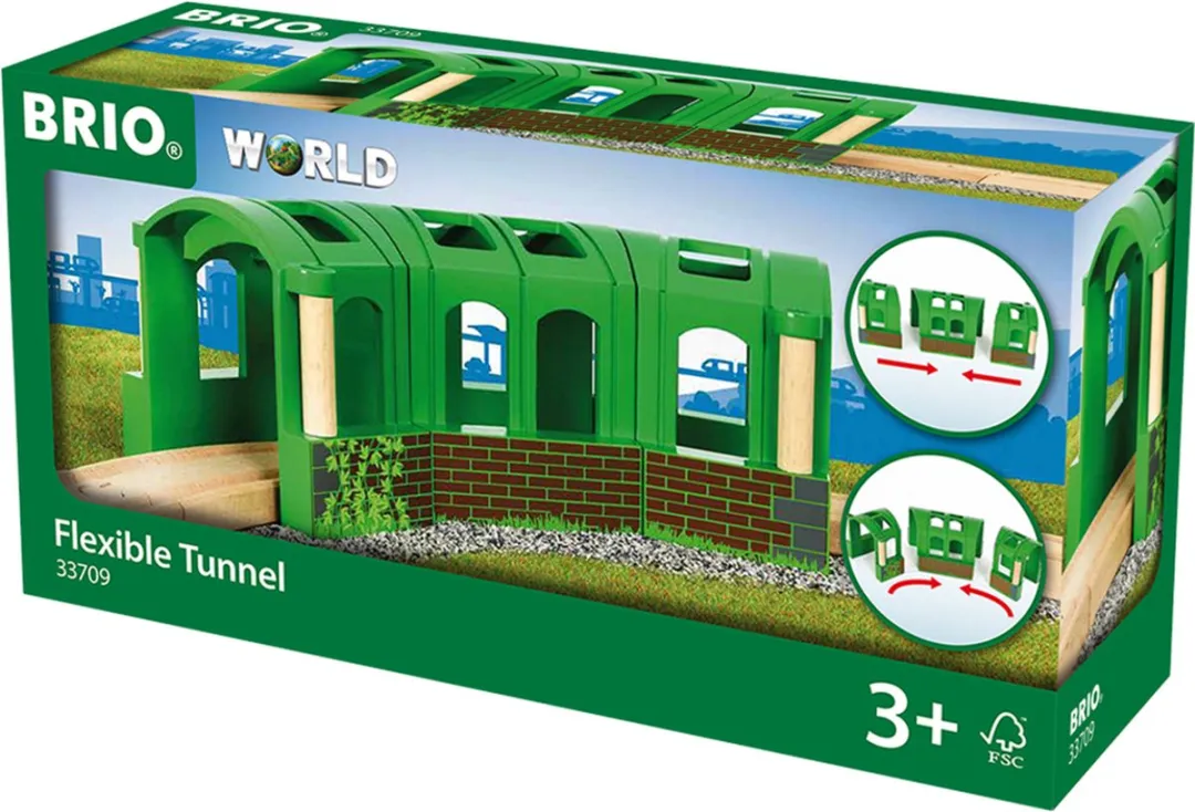 BRIO Groene Flexibele Tunnel 33709 - Veelkleurig