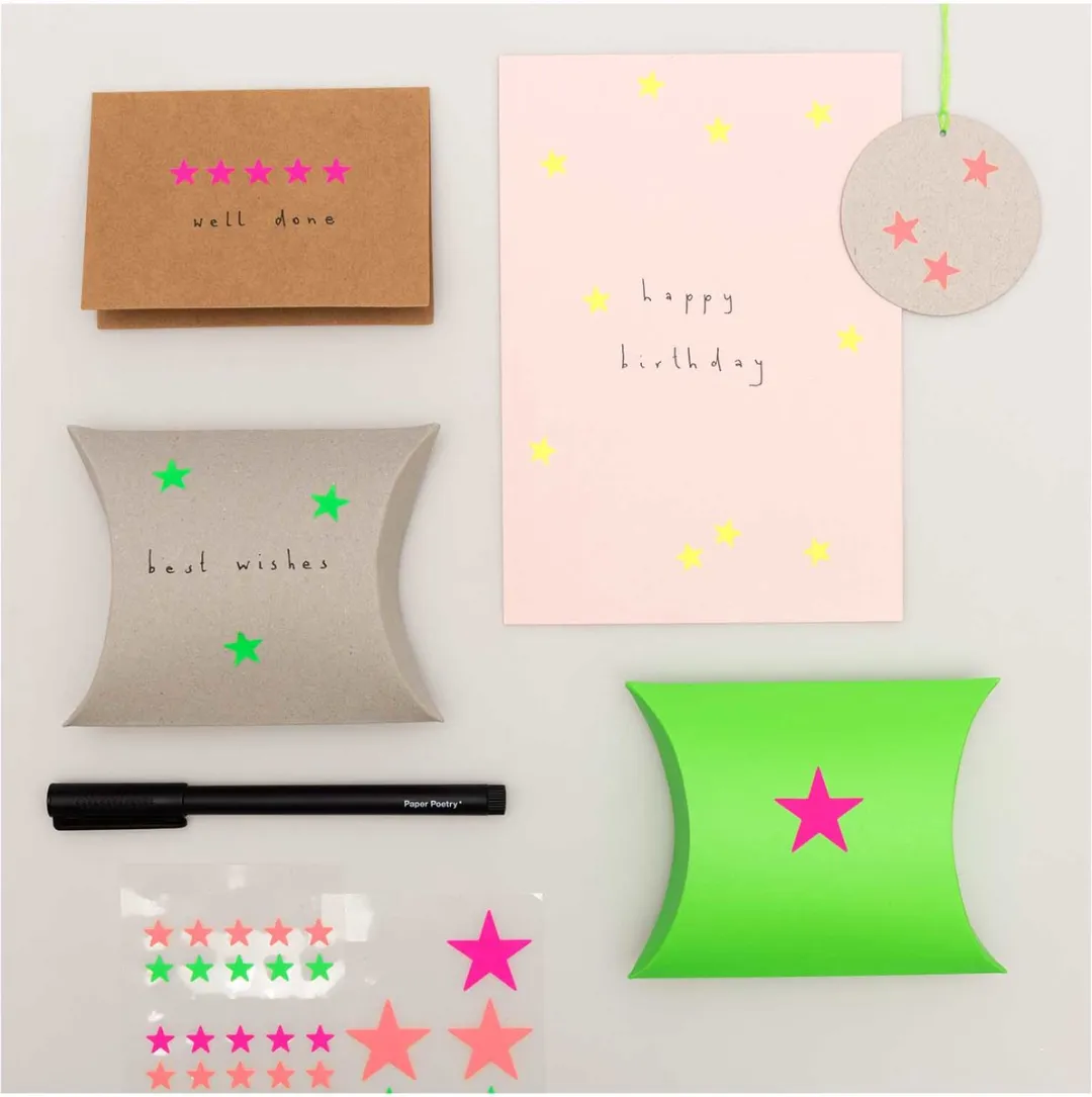 Rico Design Hobby Stickers Neon - 32 Stuks - Ø25mm