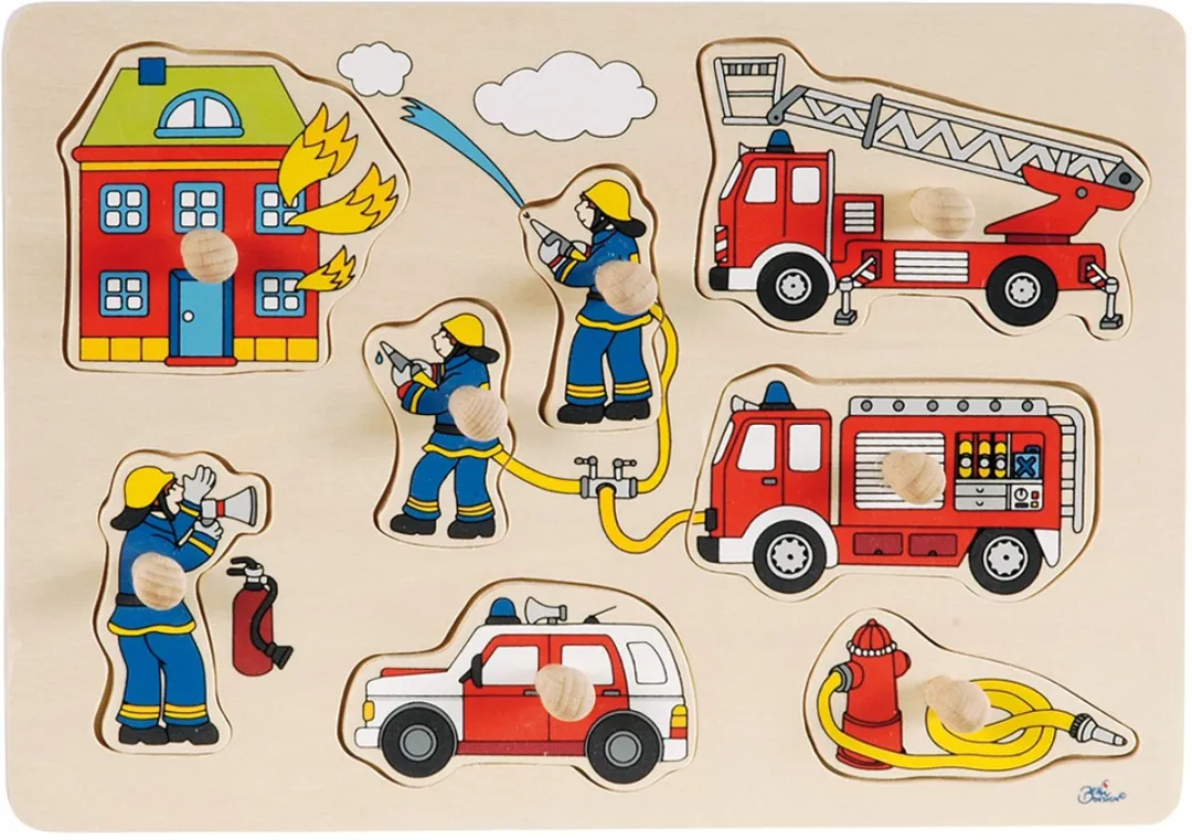 Goki Fire Brigade Puzzel - 8 Stukjes - Multi Kleuren