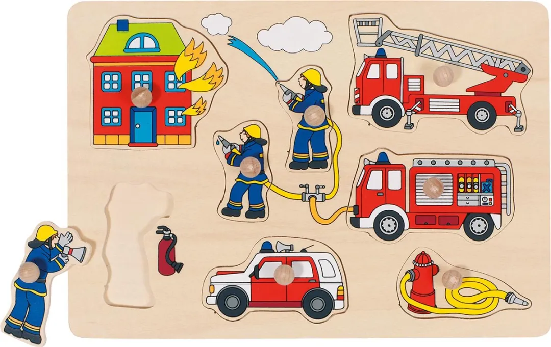 Goki Fire Brigade Puzzel - 8 Stukjes - Multi Kleuren