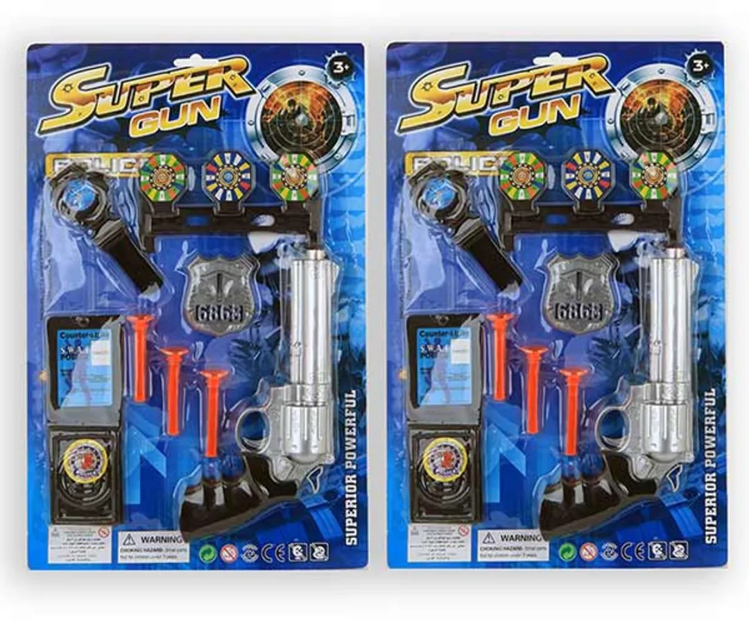 Jonotoys Politieset 8-delig - Zwart/Zilver