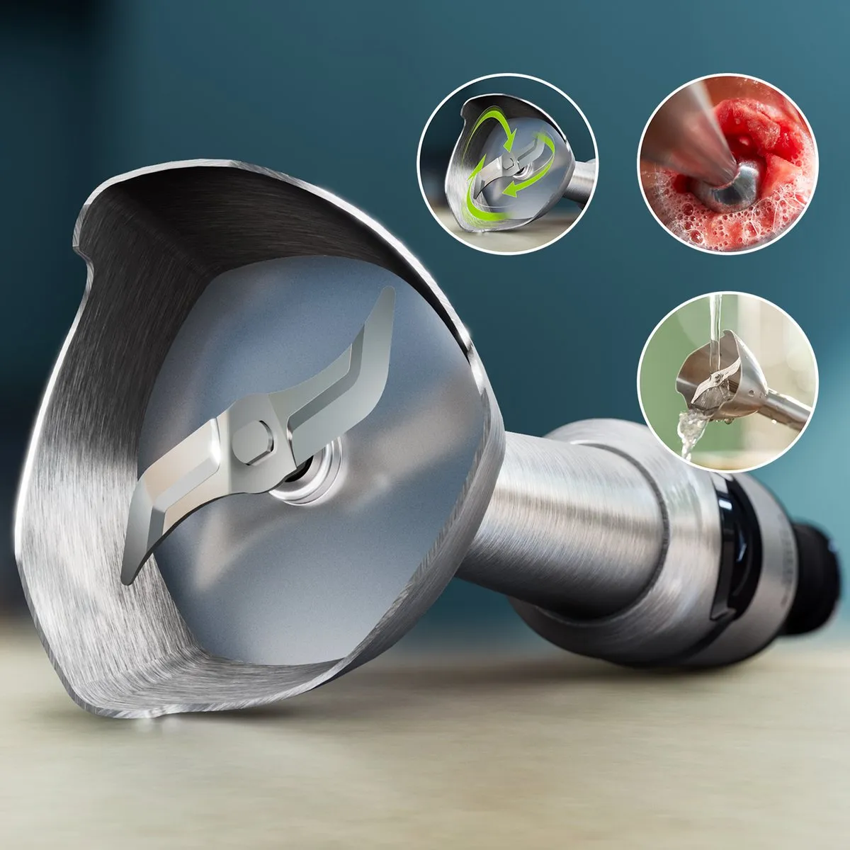 Philips Staafmixer HR2681/00 - 1200 Watt - Inclusief Maatbeker – Geschikt voor Smoothies, Soep en Harde Ingrediënten - Snelheid Regelbaar - RVS - Zwart