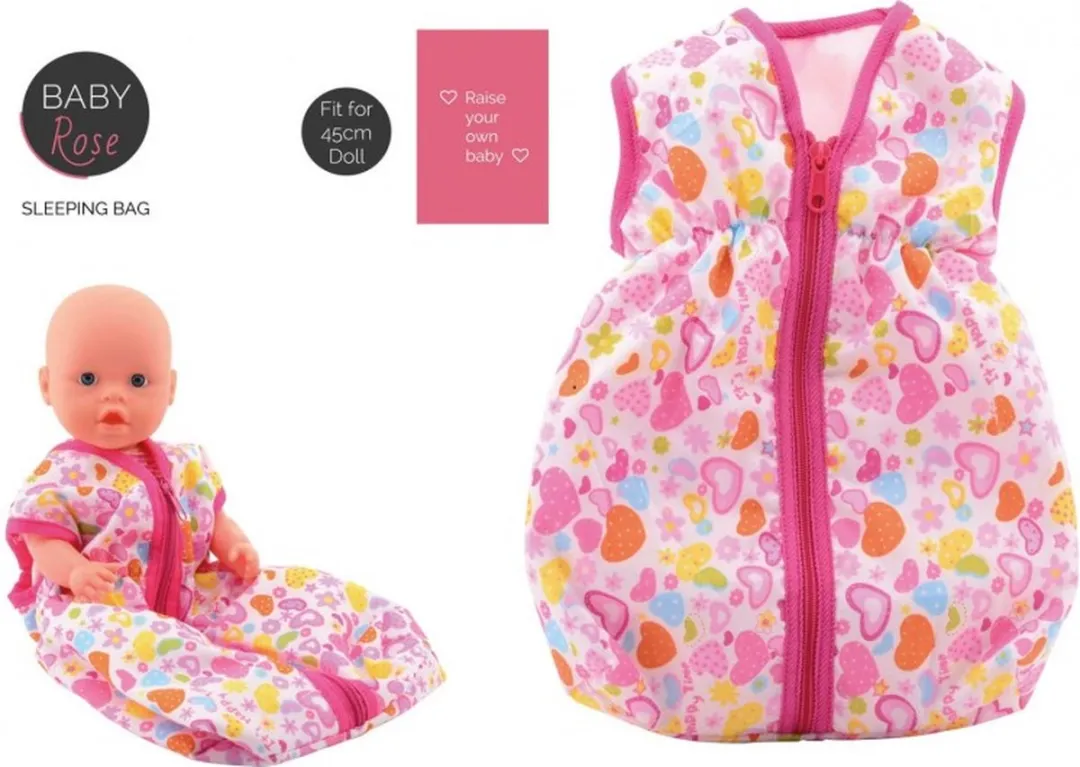 Johntoy Slaapzak Babypop Rose 38cm