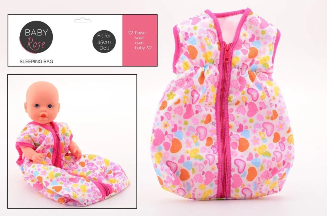 Johntoy Slaapzak Babypop Rose 38cm - Roze