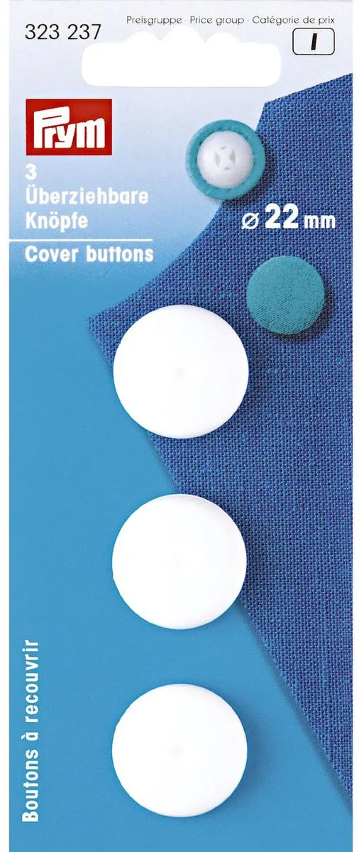 Prym Stofknopen 22mm Wit