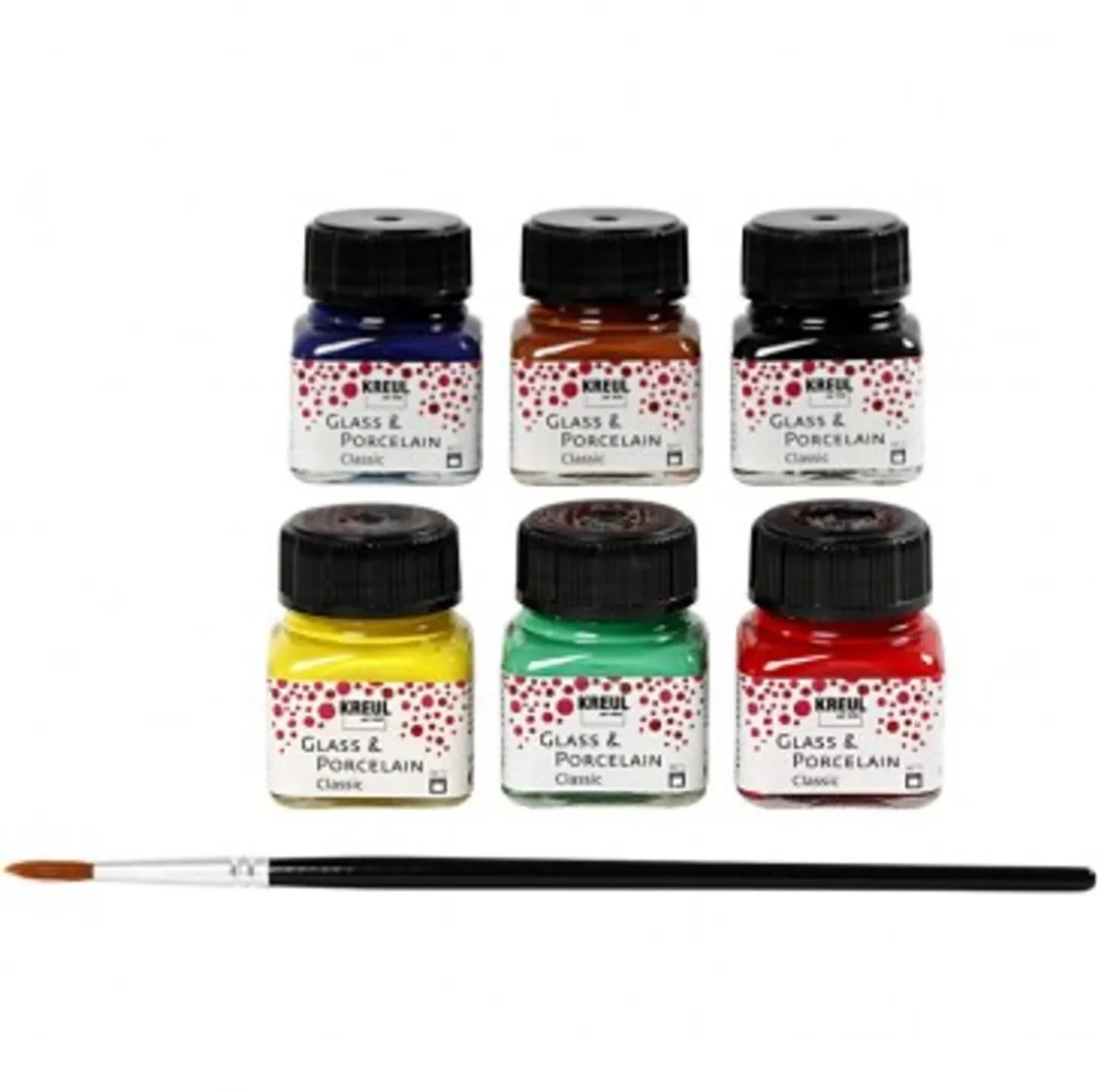 C.Kreul Glas- & Porseleinverf 6x20ml Multicolor