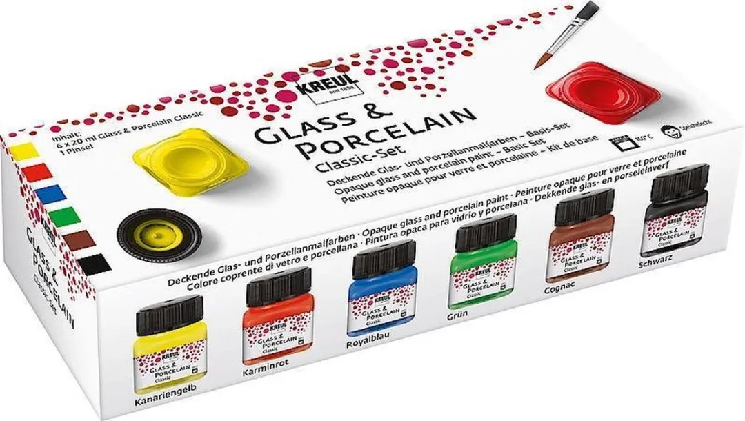C.Kreul Glas- & Porseleinverf 6x20ml Multicolor