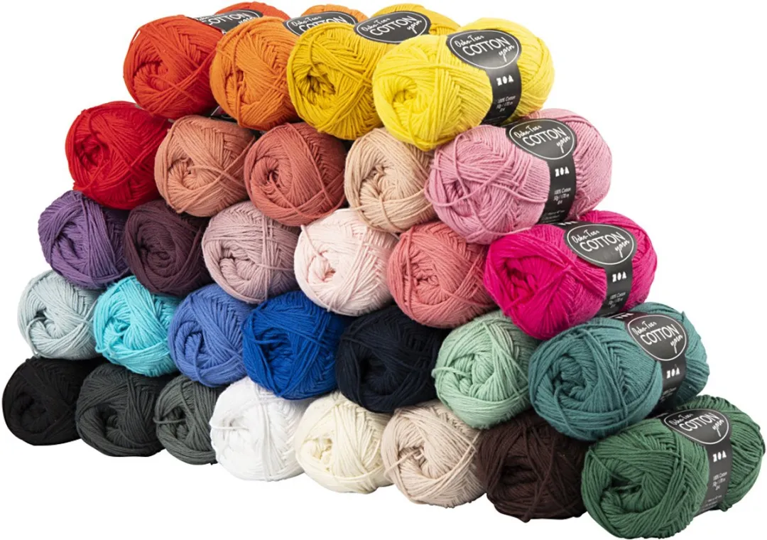 Creativ Company Katoengaren 8/4 - 30x50g - 24 Kleuren Assorti