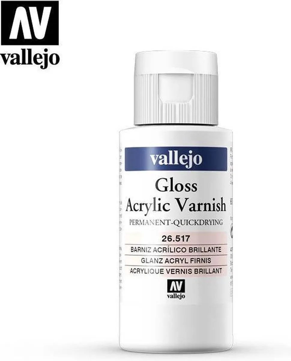 Vallejo Hobbyverf Acrylverf 26517 Gloss Acrylic Varnish 60ml - Multi