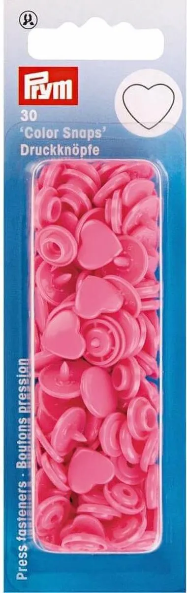 Prym Drukknoop ColorSnaps Hart 30 Stuks - Fuchsia