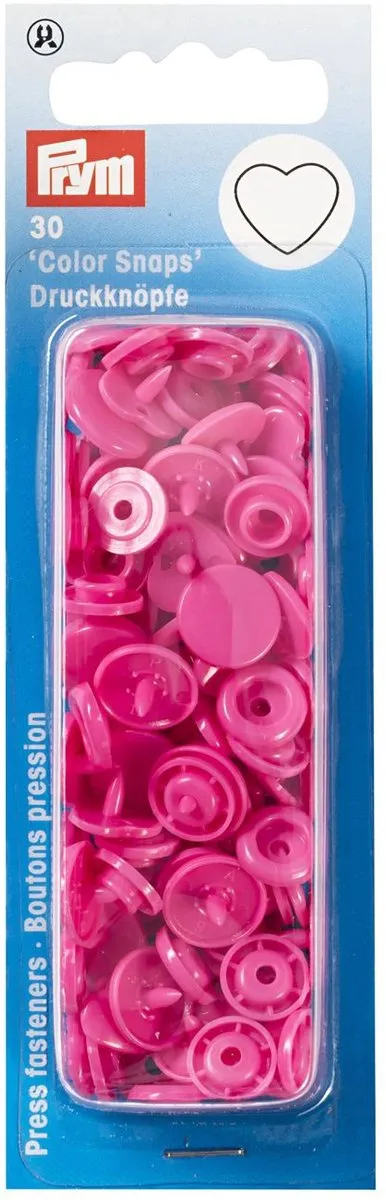 Prym Drukknoop ColorSnaps Hart 30 Stuks - Fuchsia