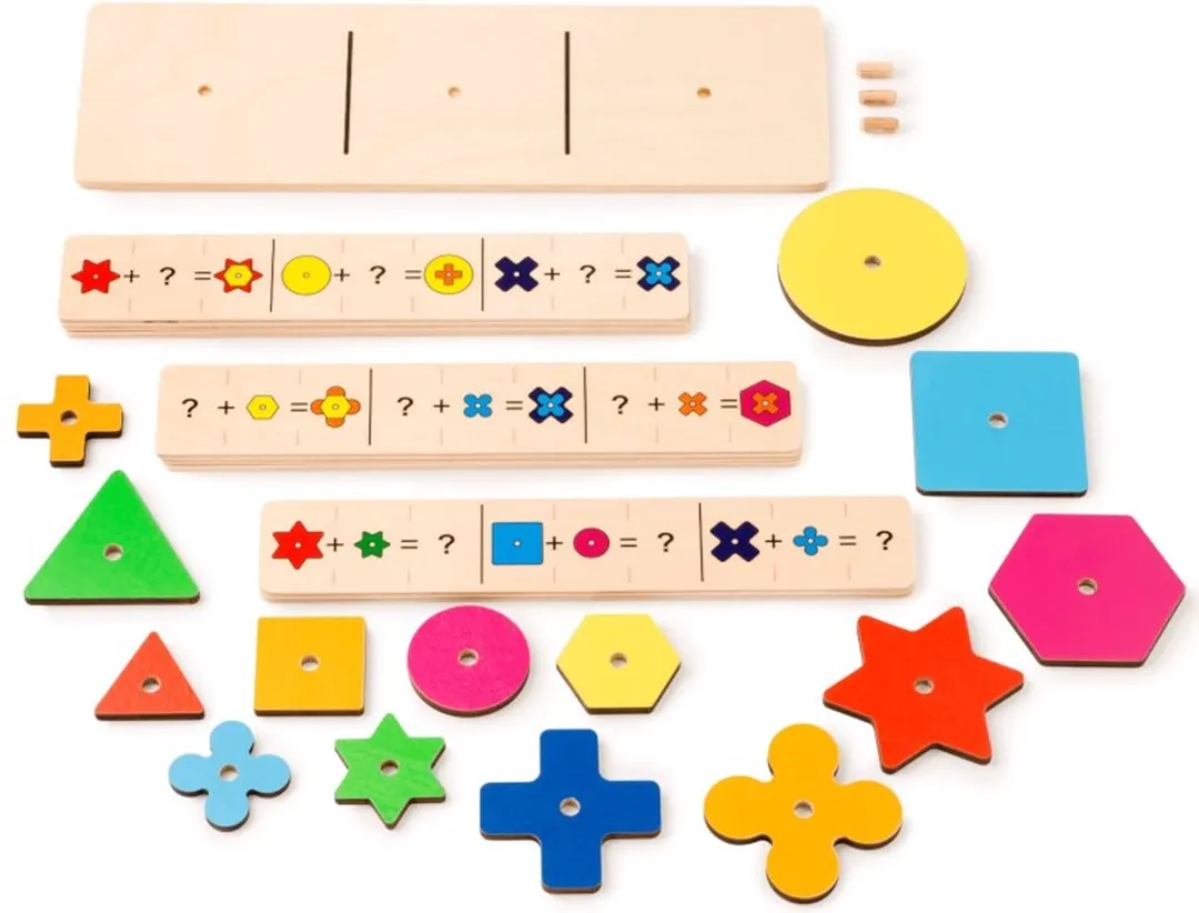 Toys for Life Bouw een Bloem Houten Speelgoed - 14 Vormen & 8 Kaarten