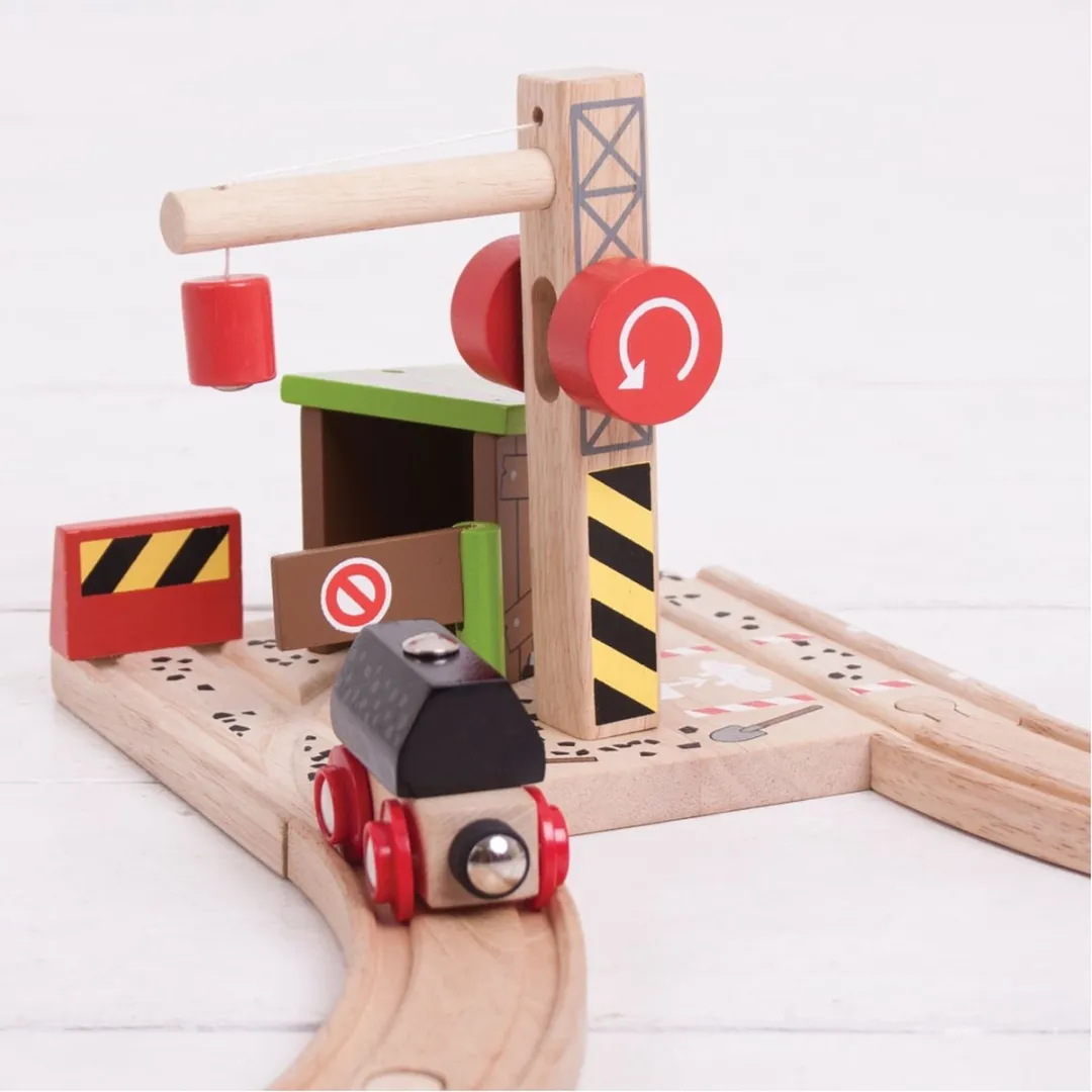 BIGJIGS Houten Treinrails Kolenmijn BJT255