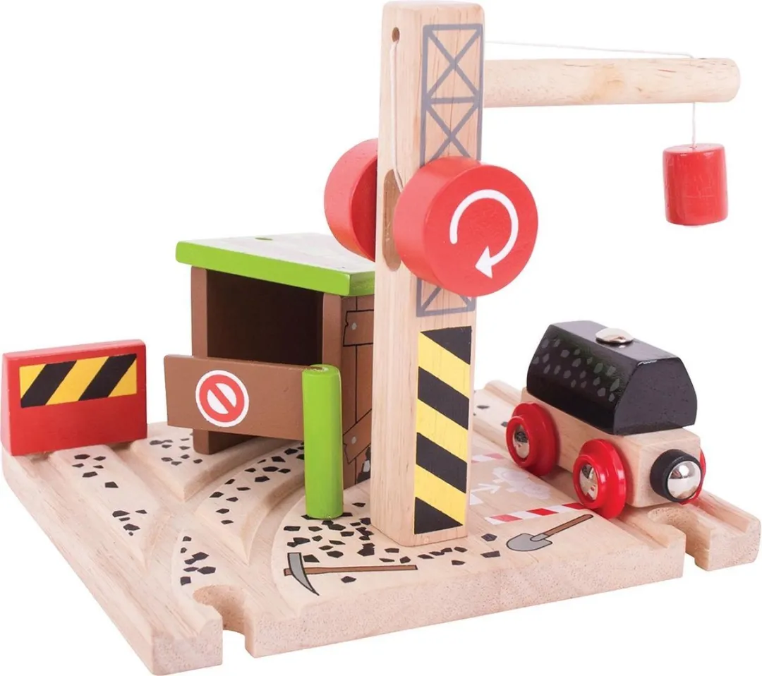 BIGJIGS Houten Treinrails Kolenmijn BJT255