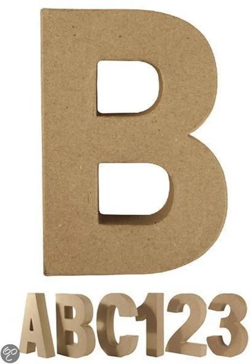 Rayher Papier Mache Letter B - Beige