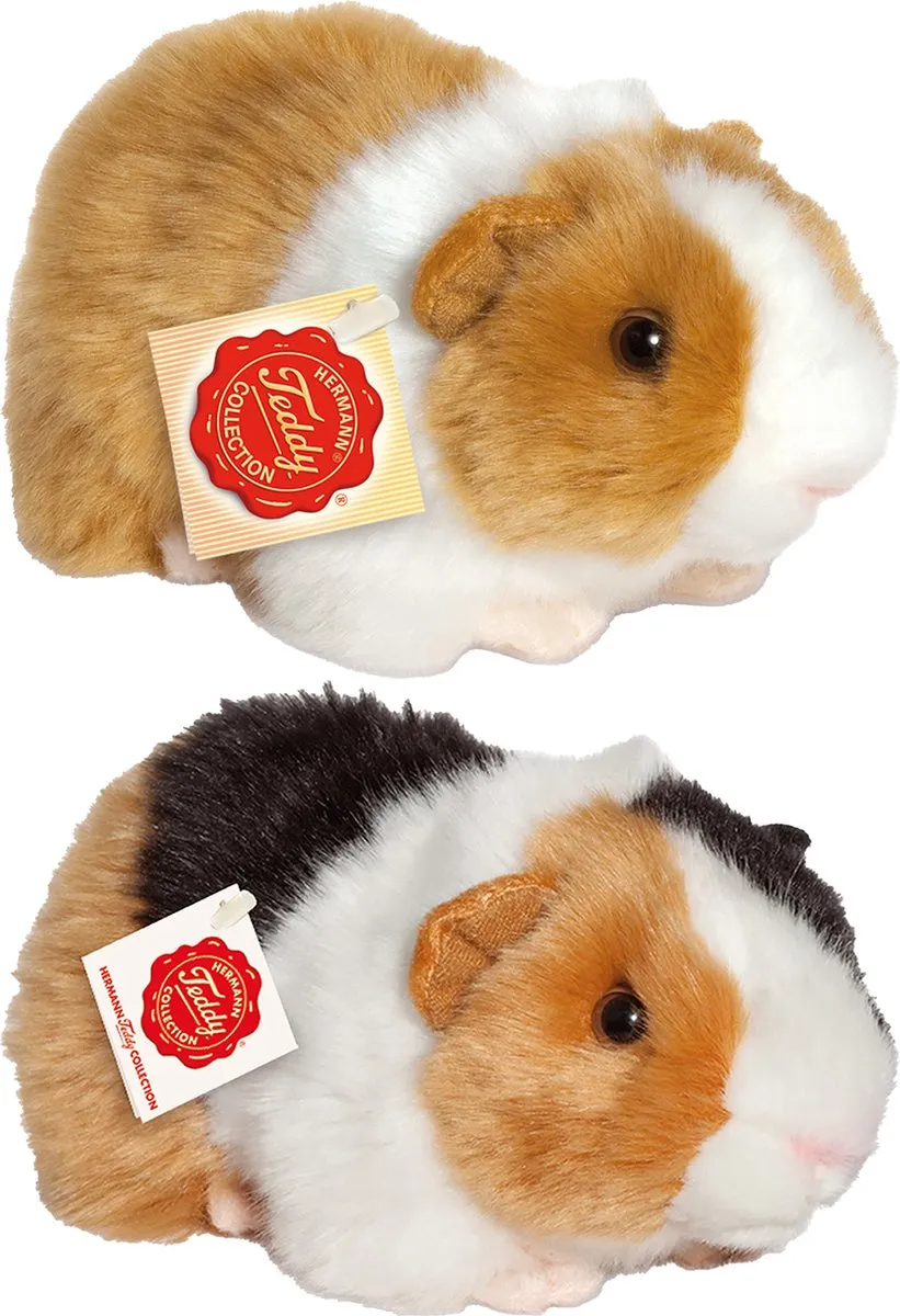 Teddy Hermann Knuffeldier Cavia Set - 2 Stuks 20cm - Kleurenmix