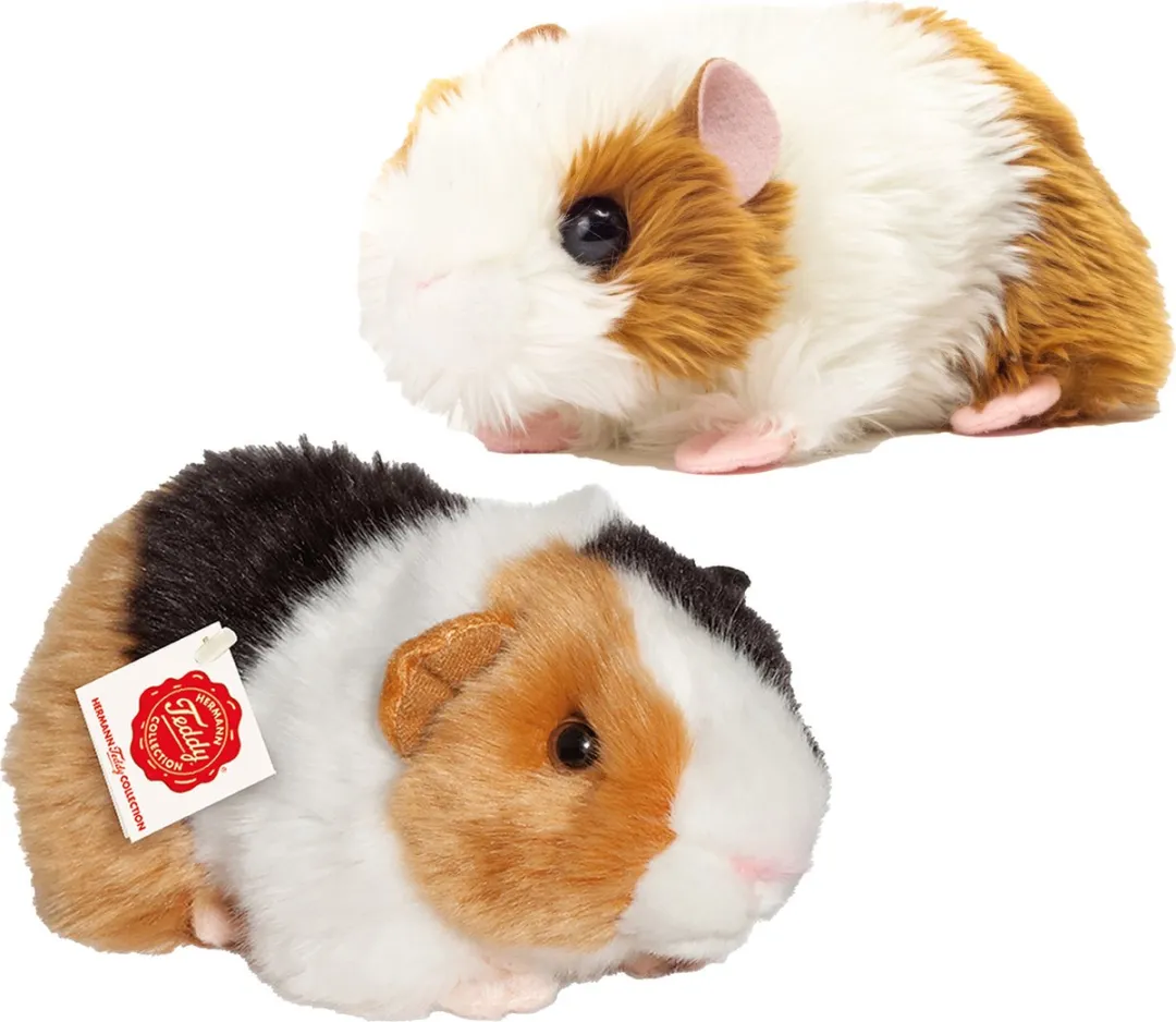 Teddy Hermann Knuffeldier Cavia Set - 2 Stuks 20cm - Kleurenmix