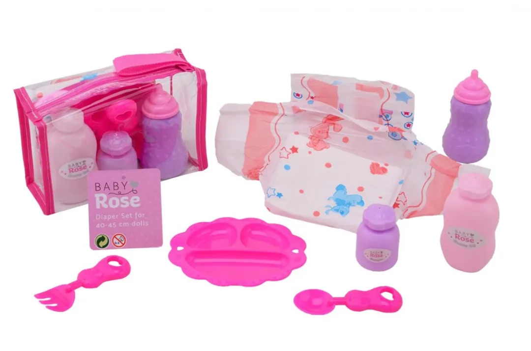 Johntoy Baby Rose Verzorgset 27655 - Babypop