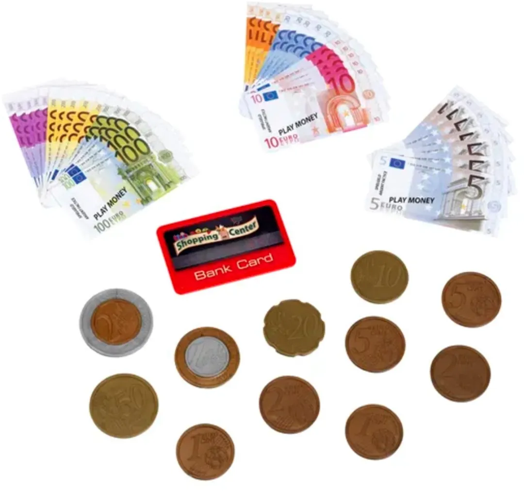 Klein Toys Kassa Accessoireset - 14 Biljetten & 24 Munten Multicolor