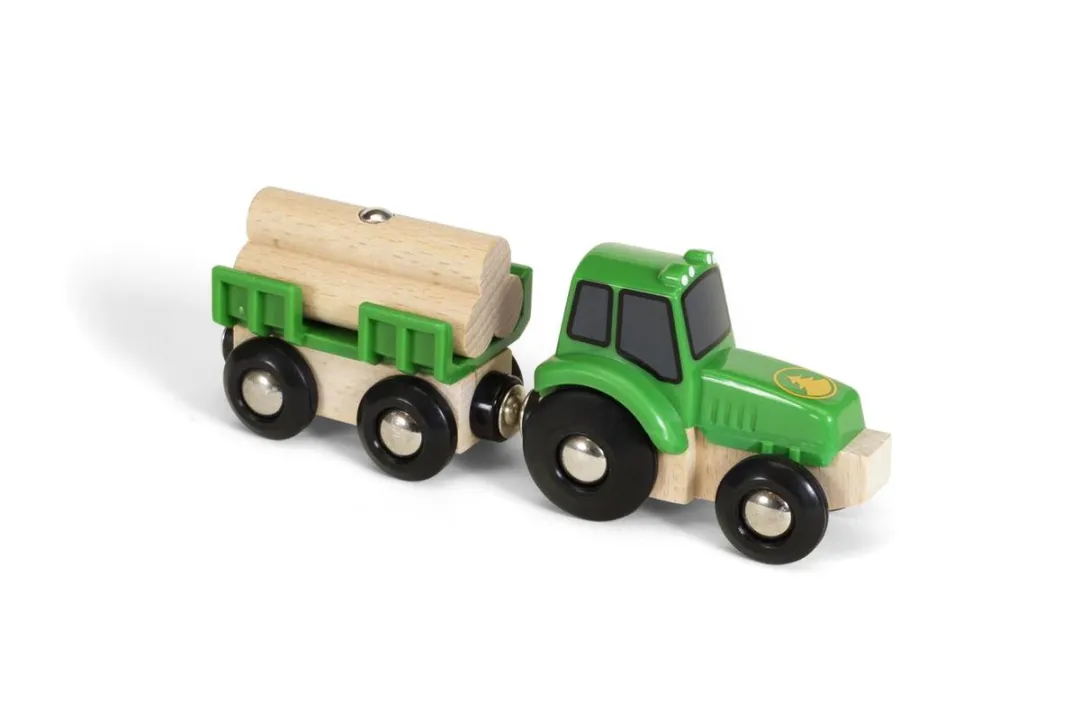 BRIO Tractor met aanhanger 33799 - Speelgoedtrein - Groen