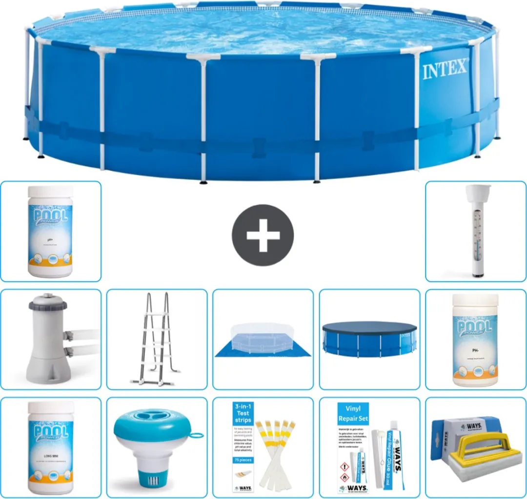 Intex 28242GN-Rond Zwembad 457x122cm Blauw