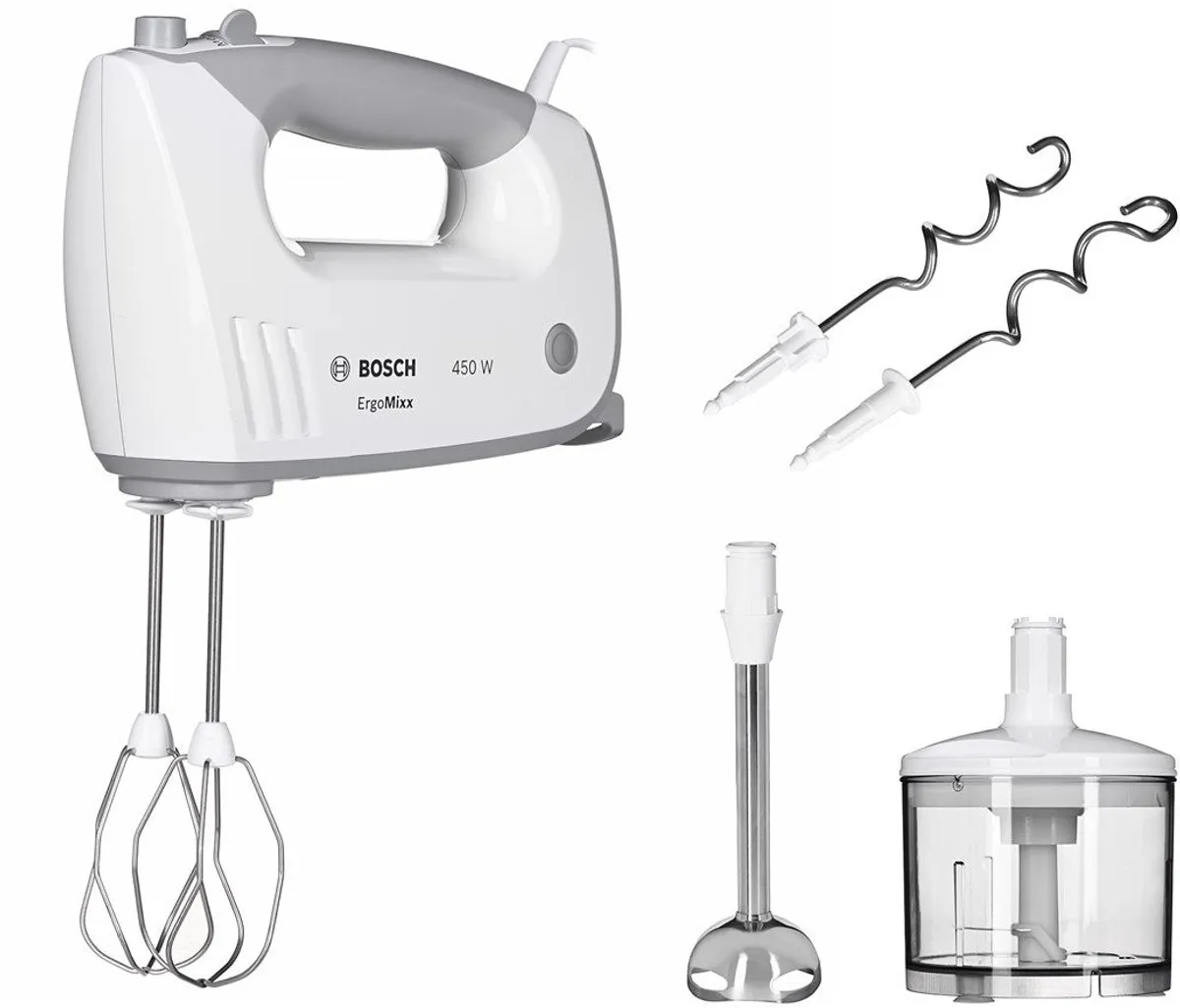 Bosch MFQ36480 Ergomixx Handmixer 450W - Wit