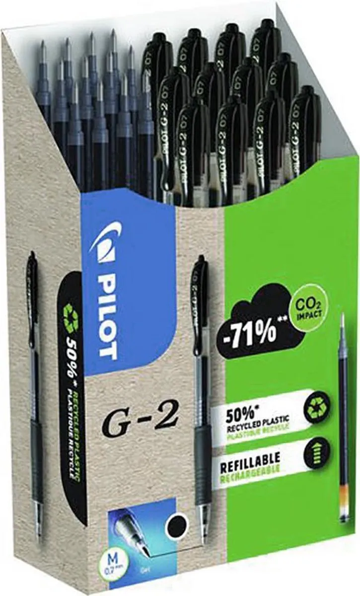 Pilot Green Pack G-2 Set - 24 Stuks Zwart