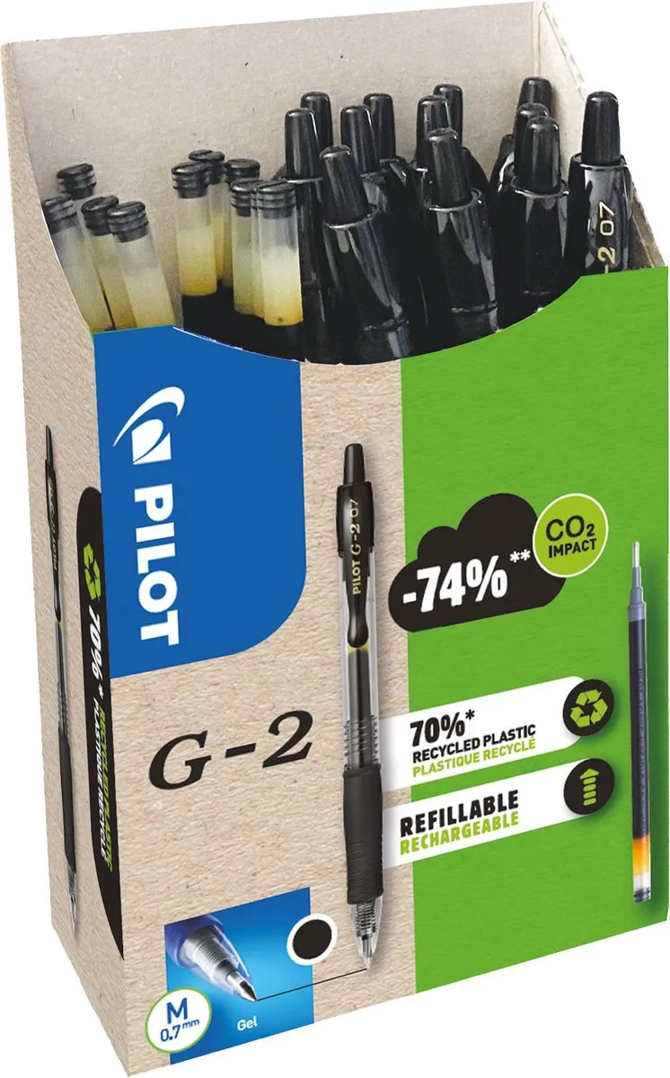 Pilot Green Pack G-2 Set - 24 Stuks Zwart - afbeelding 3 van 3