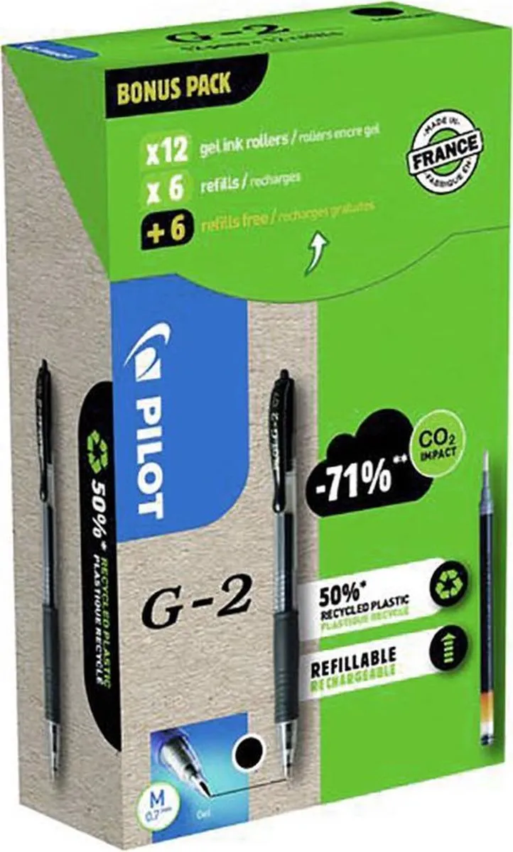 Pilot Green Pack G-2 Set - 24 Stuks Zwart - afbeelding 2 van 3