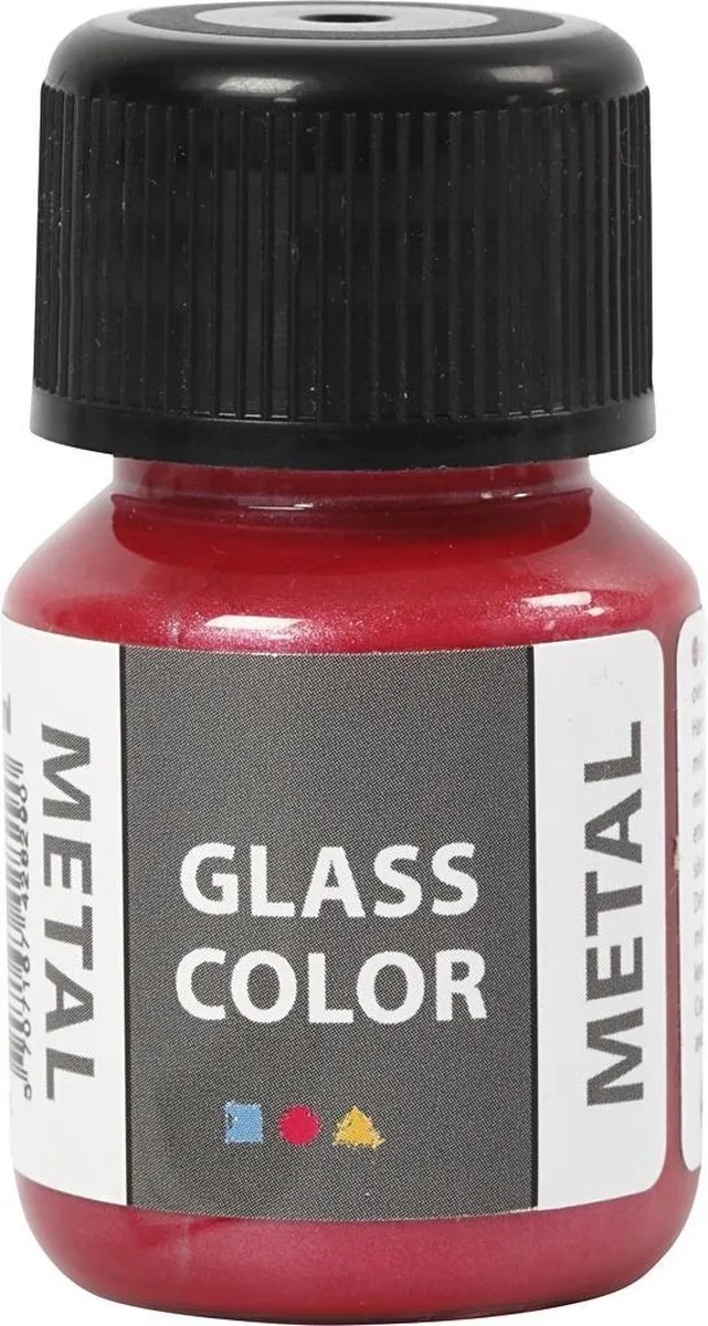 Creativ Company Glass Color Metal Verf Rood 35ml