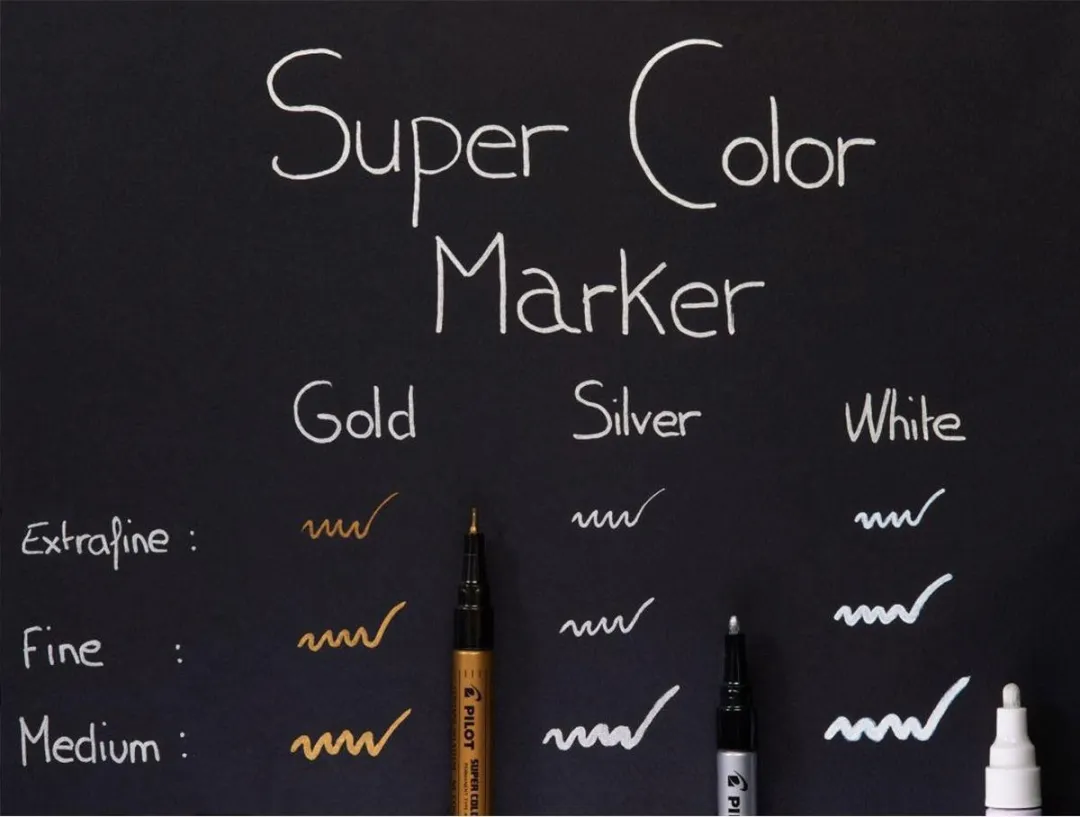 Pilot Super Color Gouden Marker Pen - Medium Tip
