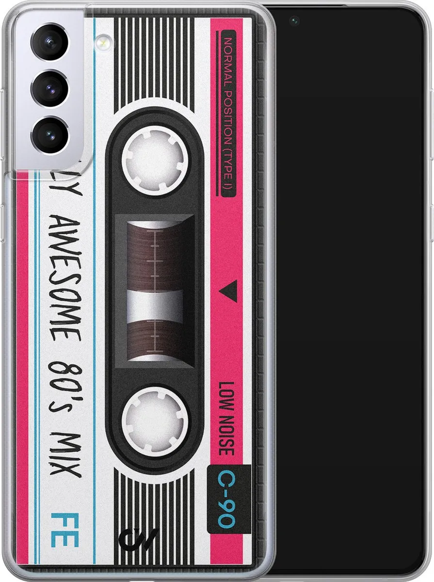 Casevibes Samsung Galaxy S21 Hoesje Cassette - Zwart