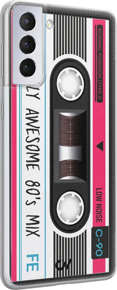 Casevibes Samsung Galaxy S21 Hoesje Cassette - Zwart