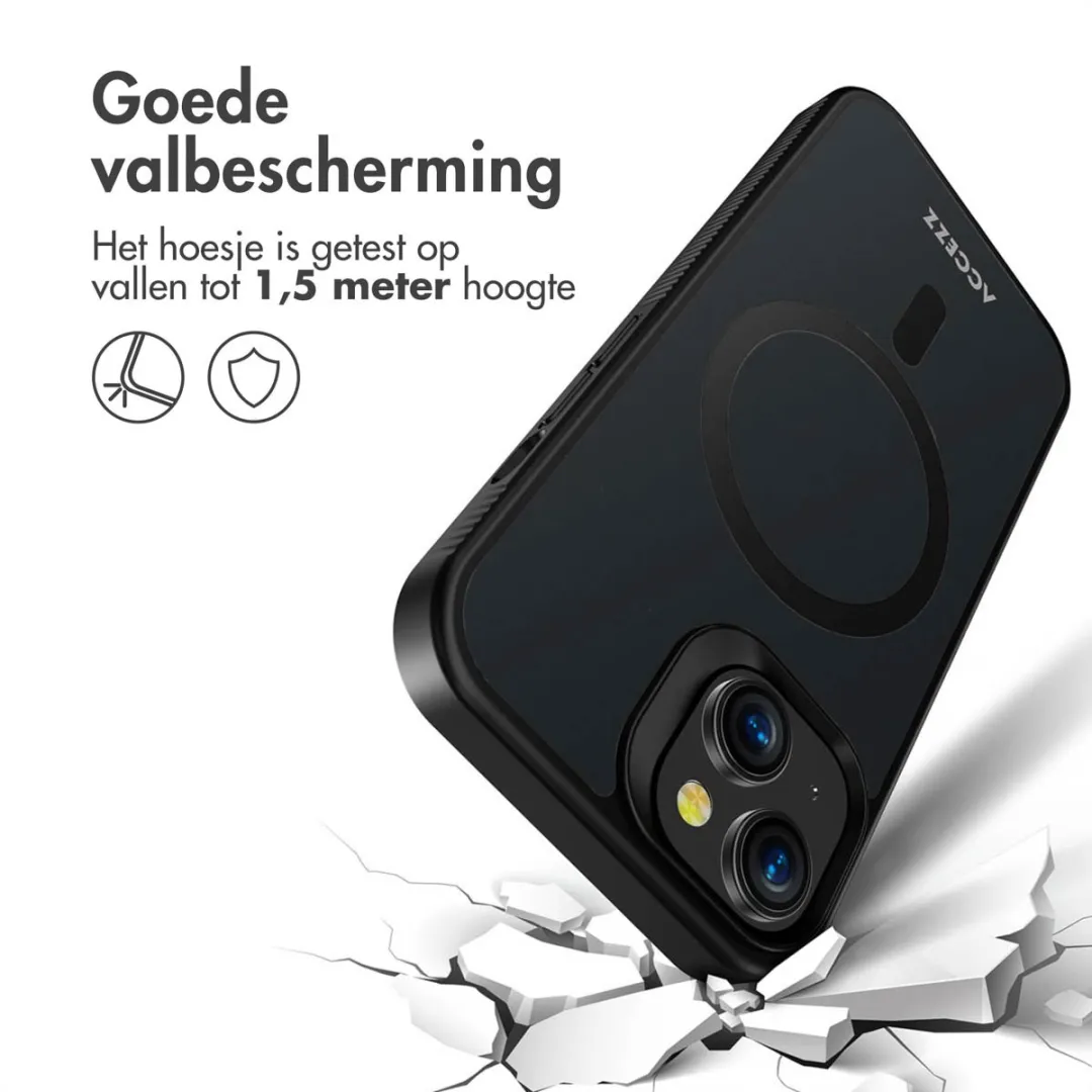 Accezz iPhone 13 Hoesje Frosted MagSafe - Zwart