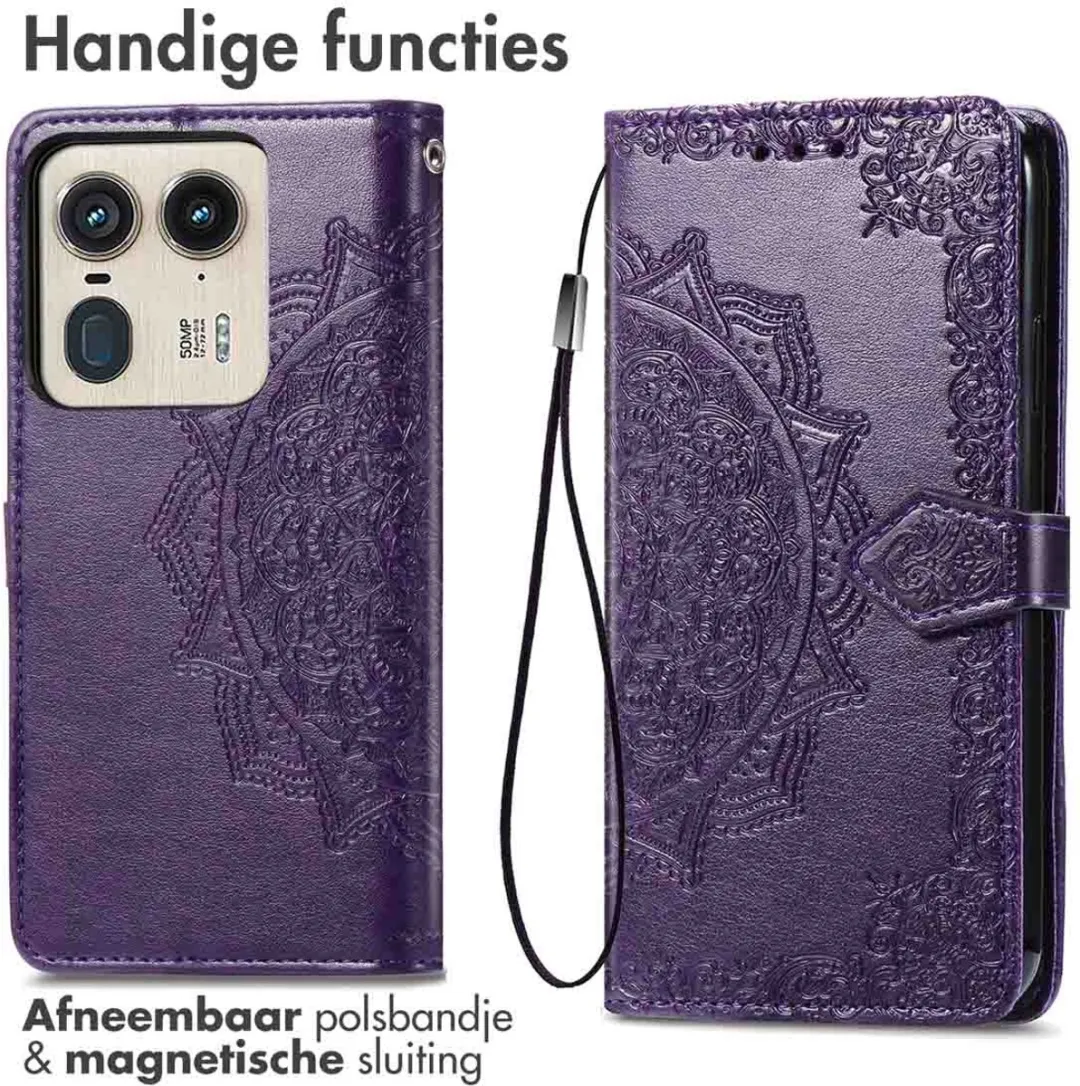 Imoshion Hoesje Motorola Edge 50 Ultra - 3 Pasjes - Paars - afbeelding 2 van 5