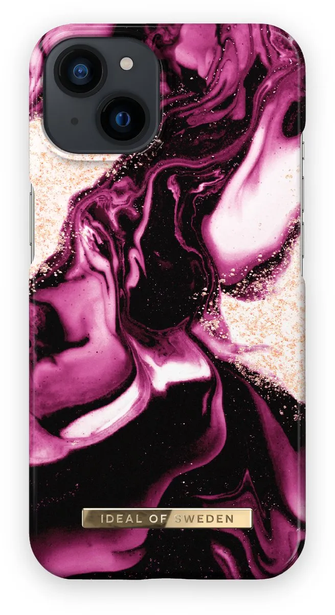 iDeal of Sweden iPhone 13 Golden Ruby Marble MagSafe Hoesje
